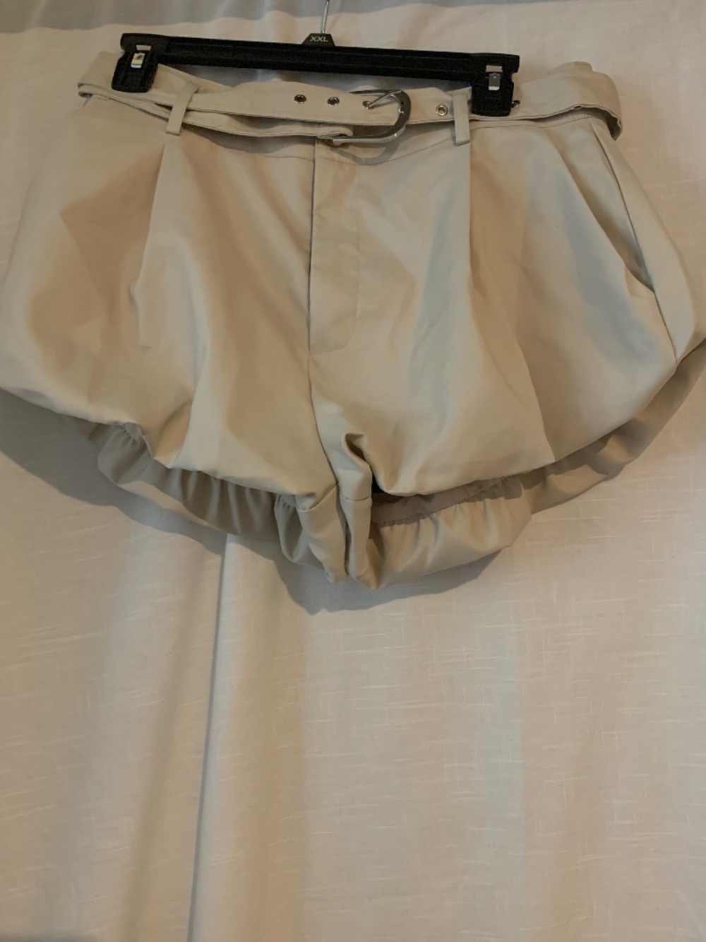 Downtown Meetings Belted Bubble Shorts